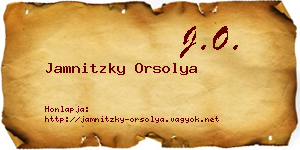 Jamnitzky Orsolya névjegykártya